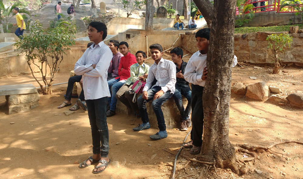 A student at the interactive session.