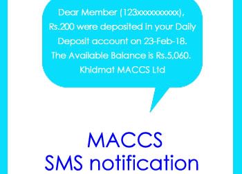 MACCS SMS notification service launched MACCS SMS notification service launched